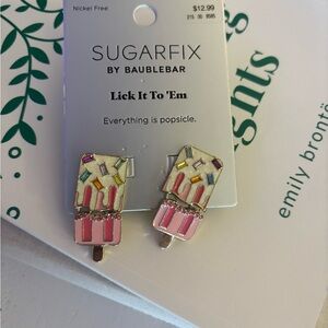 BaubleBar Sugarfix Popsicle Earrings - Pink and Gold